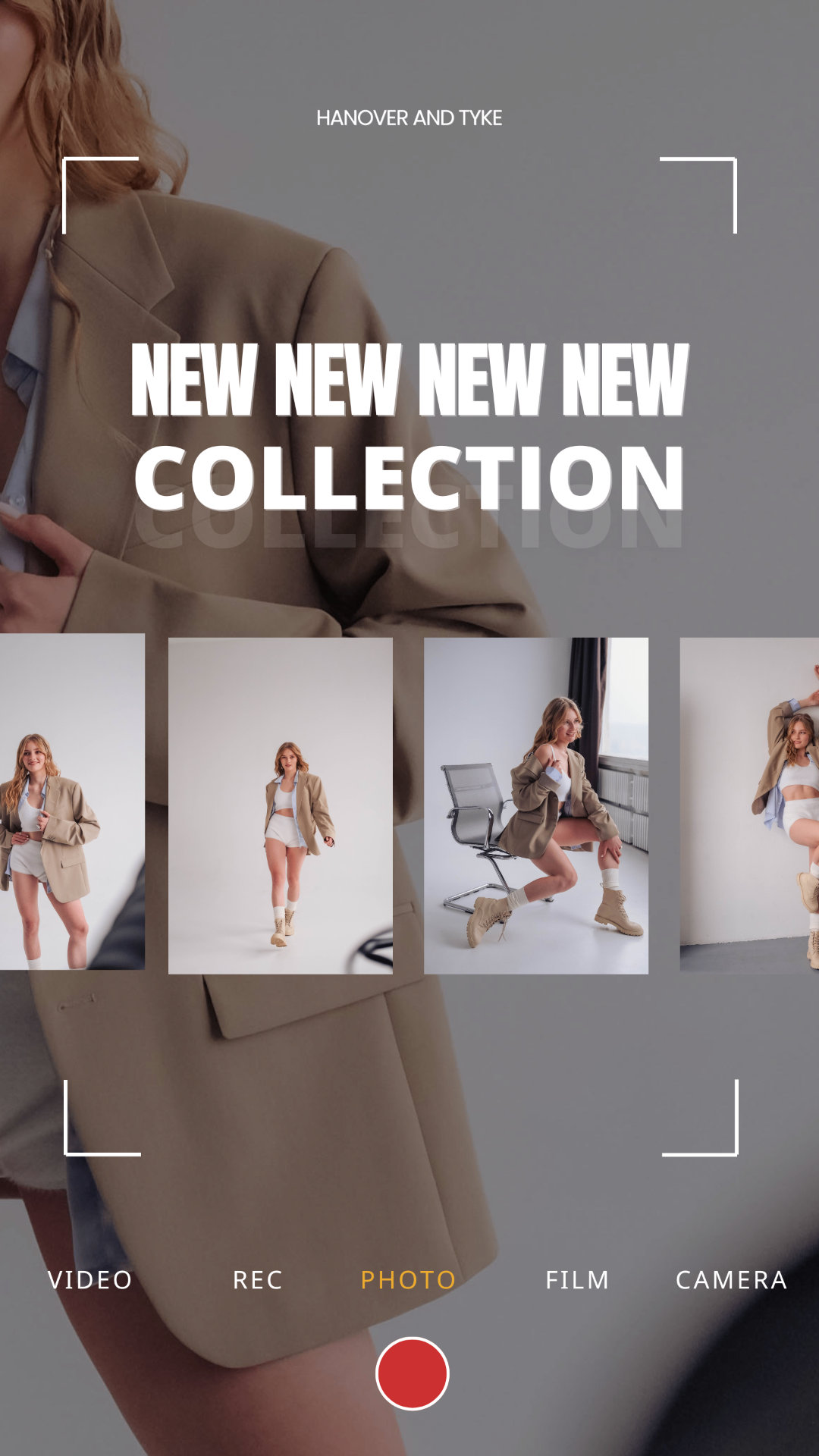 Editorial fashion campaign creative - Hanover and Tyke new collection social post